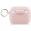 Guess silikona spīdumu gredzena maciņš AirPods Pro 3, rozā