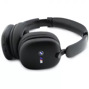 BMW Over-Ear Bluetooth austiņas ar drukātiem logotipiem, melna