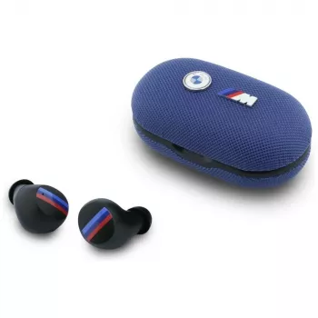 BMW M Metal Logo TWS Bluetooth 5.3 Earbuds ar ENC, zils