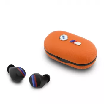 BMW M Metal Logo TWS Bluetooth 5.3 Earbuds ar ENC - Oranžs