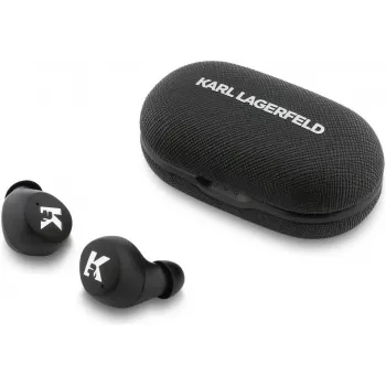 Karl Lagerfeld Saffiano Logo ENC TWS Earbuds Black