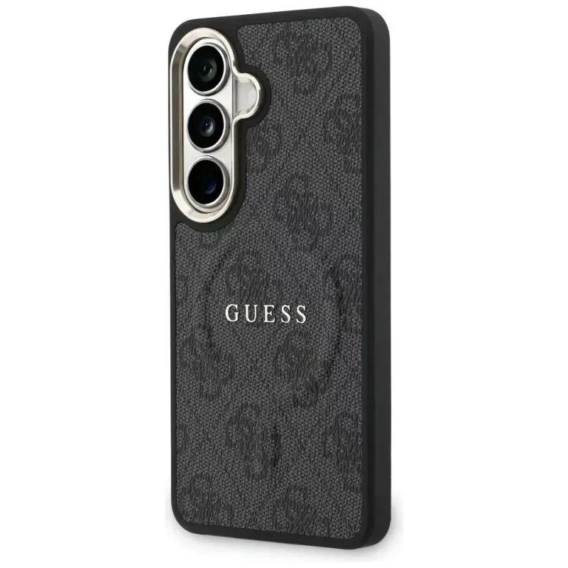 Guess 4G Embossed Ring MagSafe Case for Samsung Galaxy S26 (Black)