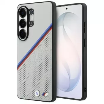 BMW Tricolor Metal Logo MagSafe Macīgs Samsung Galaxy S26 Ultra Pelēks