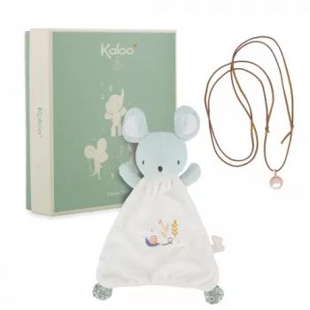 Kaloo 2-in-1 dāvanu komplekts (Mīkstā rotaļlieta + Grūtniecības bola kaklarota) Pele Petites Chansons