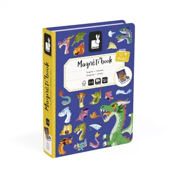 Janod Magnetibook Smoki magnētiskā grāmatas spēle – pūķu fantāzijas tēma