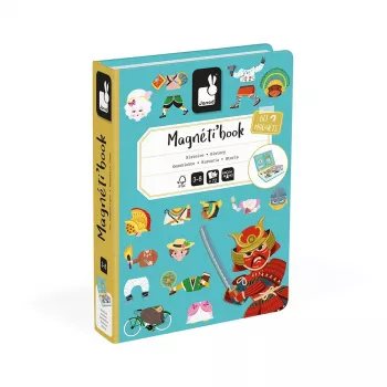 Janod Magnetibook Historia - Magnētiskā izglītojošā rotaļlieta bērniem vecumā no 3 līdz 8 gadiem