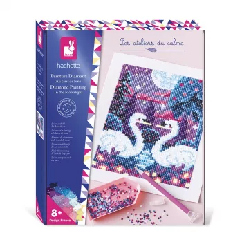Janod Dimanta Gleznošanas Komplekts Tumsā Spīdoša Mēness Gaismas Nakts Aina 8+