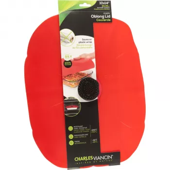 Charles Viancin Poppy 35x25 cm Silicone Lid Oblong Red