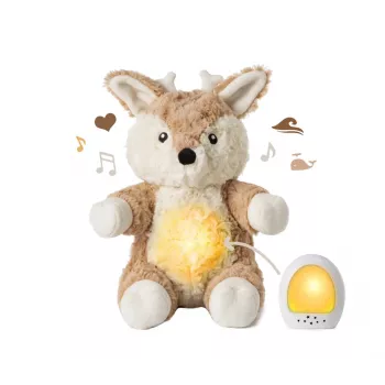 Cloud B Love Light Buddies Finley Fawn plīša rotaļlieta ar nakts lampiņu un nomierinošām skaņām