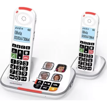 Alcatel Xtra 2355 Duo DECT bezvadu telefons (2 klausules, melns)