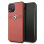 Ferrari Off Track Leather Hard Case for Apple iPhone 11 Pro - Red
