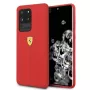 Ferrari Hardcase FESSIHCS69RE Silikona aizmugures vāciņš Samsung Galaxy S20 Ultra - sarkans