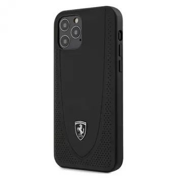 Ferrari FEOGOHCP12MBK Off Track Perforated Hard Case iPhone 12 / 12 Pro 6,1 collas - Melns