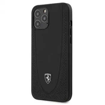 Ferrari Off Track Perforated Hard Case Apple iPhone 12 Pro Max 6,7 collas - Melns