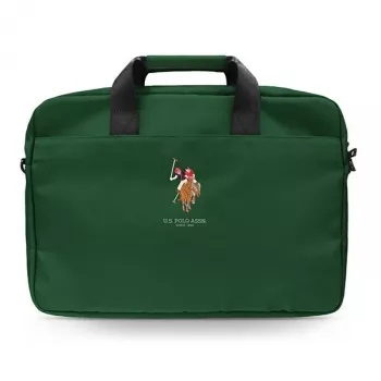 U.S. POLO ASSN. US Polo Torba USCB15PUGFLGN 16 collu klēpjdatora soma zaļa