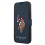 U.S. POLO ASSN. USFLBKP12MPUGFLNV Grāmatas vāciņš iPhone 12/12 Pro 6,1 collu Navy Polo Embroidery Collection