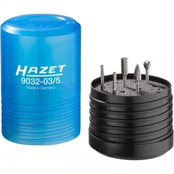 HAZET 9032-03/5 Karbīda frēžu komplekts 3 mm kāts 5 gab.