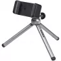 Kaiser Smartphone Tripod 6016 - Kompakts alumīnija/plastmasas statīvs ar lodveida galvu un viedtālruņa turētāju, melns/sudrabs