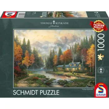 Schmidt Thomas Kinkade Studios Autumn Evening at the Lake 1000 gabalu puzle