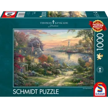 SCHMIDT SPIELE Thomas Kinkade Studios: Harbor in New England (1000 gabali)