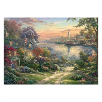 SCHMIDT SPIELE Thomas Kinkade Studios: Harbor in New England (1000 gabali)
