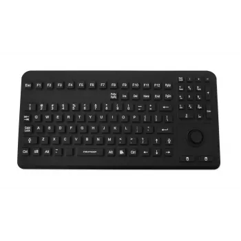 GETT InduKey InduProof Advanced TKG-104-MB-IP68-VESA-BLACK Industrialā tastatūra, 104 taustiņi, IP68, VESA stiprinājums, USB, melna