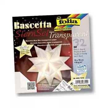 Folia Origami Papīra Komplekts Bascetta Star Midi 32 loksnes 15x15 cm