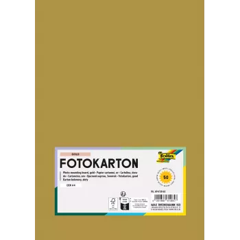 Folia 614/50 65 - Zelts - Viendabīga krāsa - A4 (210 x 297 mm) - 300 g/m² - Matēts - 50 loksnes