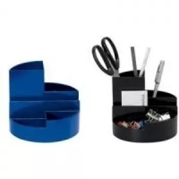 MAUL Multiköcher Galda organizators, cilindrisks, zils, 140 mm diametrs, 125 mm augstums, plastmasa (polistirols)