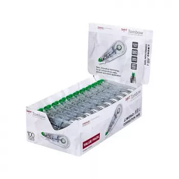 Tombow CT-CA4-20 MONO CA korekcijas rullītis - balta lente 10 m x 4,2 mm - zaļš/caurspīdīgs dozators - 20 gab.