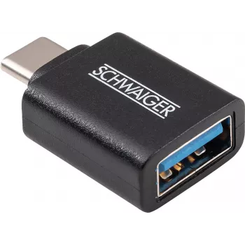 Schwaiger USB Adapter USB 3.1 Type-C vīriešu uz USB 3.0 Type-A sieviešu Melns (CAU310 533)