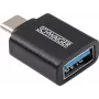 Schwaiger USB Adapter USB 3.1 Type-C vīriešu uz USB 3.0 Type-A sieviešu Melns (CAU310 533)