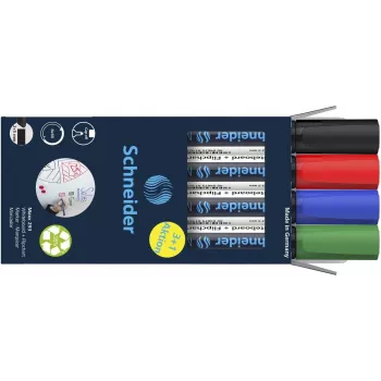 Schneider Maxx 293 Baltās tāfeles un flipchart marķieris, dažādas krāsas, 2,0 - 5,0 mm, 4 iepakojumā