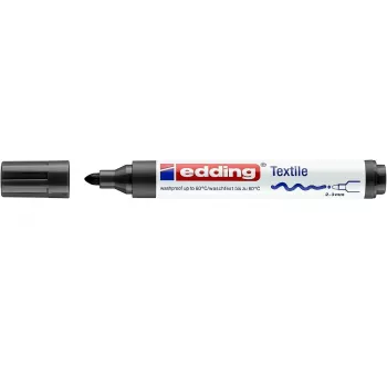 EDDING 4500 Tekstila marķieris Melns Apaļš uzgalis 2-3 mm Pastāvīgs Necaurspīdīgs Ūdens bāzes pigmenta tinte 1 gab.