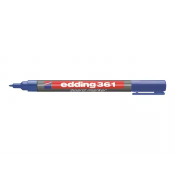 EDDING 361 Tāfeles marķieris zils - sausās dzēšanas, kaltveida gals 1-5 mm, zema smarža, uzpildāms