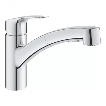 Grohe Eurosmart izvelkamais vienas roktura virtuves jaucējkrāns 1/2 inch hromēts