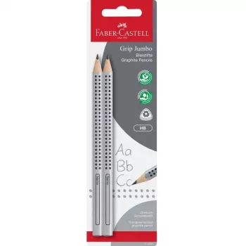 Faber-Castell Jumbo Grip Graphīta zīmulis HB, 2 iepakojums blistera kartītē