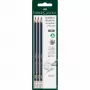 Faber-Castell Goldfaber G-Tip Graphite Pencil HB 3-Pack Dark Green (116896)
