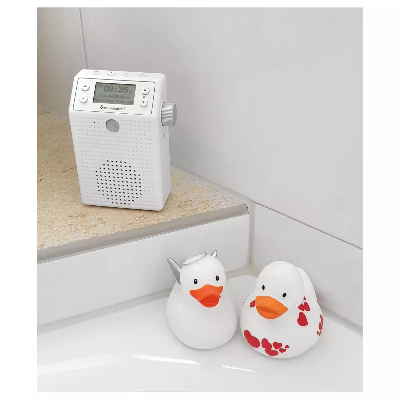 Soundmaster DAB60WE Socket Radio DAB+, FM, Bluetooth, USB Brīvroku funkcija, Ūdensizturīgs, Balts
