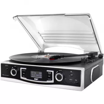 Soundmaster PL590SW Stereo Sistēma ar Atskaņotāju, DAB+, FM, AUX, USB, Ierakstīšanas Funkciju, Melna
