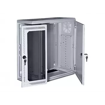 SCHWEITZER SYSTEMTECHNIK MultiFix 19-inch Wall Mount Enclosure 3U 48,3 cm (19 inch) Light Grey RAL 7035