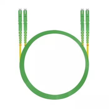HELOS LWL Patch Cable E2000® APC/E2000® APC (LSH) Duplex 9/125µm OS2 Yellow 0.5m
