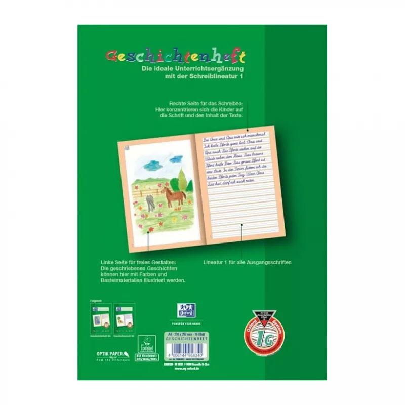 Oxford 100050091 - Zaļš - A4 - 90 g/m²
