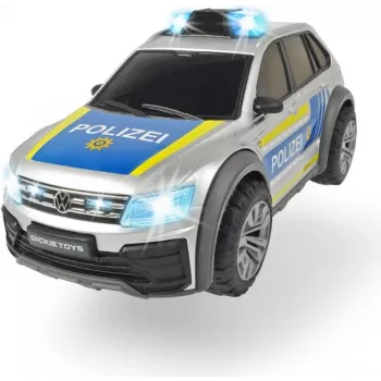 Dickie VW Tiguan R-Line Policijas Auto 1:18 Mēroga Rotaļlietu Auto Daudzkrāsains