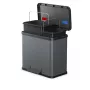 Hailo Öko duo Plus L atkritumu šķirotājs, tumši pelēks matēts, 34L, 2x17L, kājas pedālis, Soft-Close