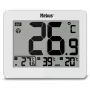 MEBUS 1074 Digitālais termometrs ar iekštelpu un āra temperatūru, LCD displejs, montējams pie sienas, balts