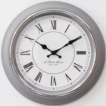 MEBUS 12966 Radio-Controlled Quartz Wall Clock, Black Frame, White Dial, 250 mm