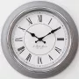 MEBUS 12966 Radio-Controlled Quartz Wall Clock, Black Frame, White Dial, 250 mm