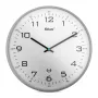 MEBUS 13081 Radio Wall Clock Silver 30 cm