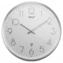 MEBUS 19776 Radio Wall Clock Silver/White
